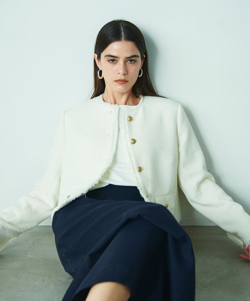 N.O.R.C(ノーク)の「ツィードショートジャケット(その他アウター・レディース・ブラック/オフホワイト・M/S)」の13枚目の写真