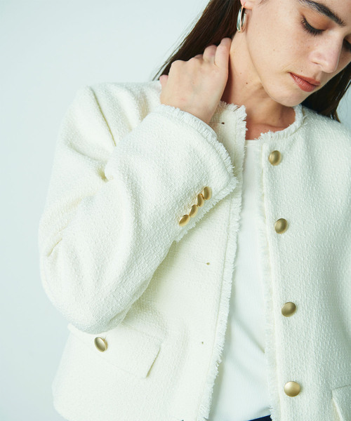 N.O.R.C(ノーク)の「ツィードショートジャケット(その他アウター・レディース・ブラック/オフホワイト・M/S)」の19枚目の写真