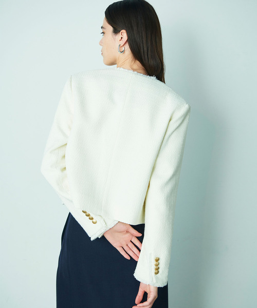 ノークNORC ツィードショートジャケット