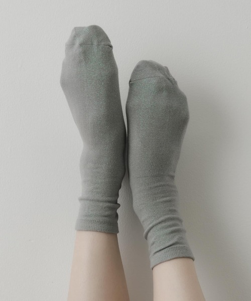 SMELLY(スメリー)の「ラメカラーソックス(ソックス/靴下・レディース・ピンク/ブルー/グレー・22/25(85-100))」の2枚目の写真