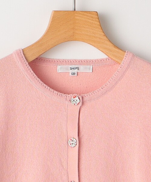 SHIPS(シップス)の「SHIPS KIDS:80~90cm / リバティ カーディガン(カーディガン/ボレロ・キッズ・ピンク/ライトグレー/ライトグリーン・80/90)」の5枚目の写真