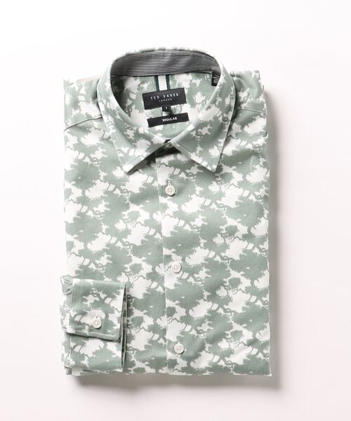 Ted Baker（テッドベーカー）の「FLYDA 長袖 プリントシャツ（シャツ/ブラウス・メンズ・グリーン系その他2/ダークネイビー・4/5/1/2/3）」の2枚目の写真