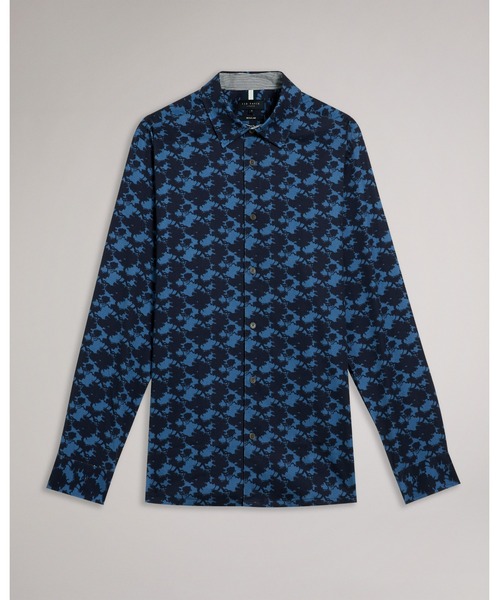 Ted Baker（テッドベーカー）の「FLYDA 長袖 プリントシャツ（シャツ/ブラウス・メンズ・グリーン系その他2/ダークネイビー・4/5/1/2/3）」の5枚目の写真