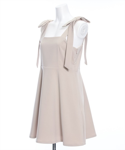 clear（クリア）の「肩リボン配色フレアミニワンピース≪2024SS≫（ワンピース・レディース・ベージュ/ベージュ系その他/ブラック/ブラック系その他・F）」の13枚目の写真