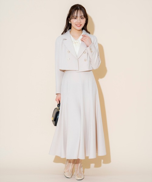 WILLSELECTION（ウィルセレクション）の「ダブルボタンショートジャケット（テーラードジャケット・レディース・ベージュ/ブラック/ブラック系その他/ピンク・FREE）」の8枚目の写真