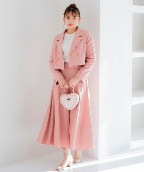 WILLSELECTION（ウィルセレクション）の「ダブルボタンショートジャケット（テーラードジャケット・レディース・ベージュ/ブラック/ブラック系その他/ピンク・FREE）」の13枚目の写真