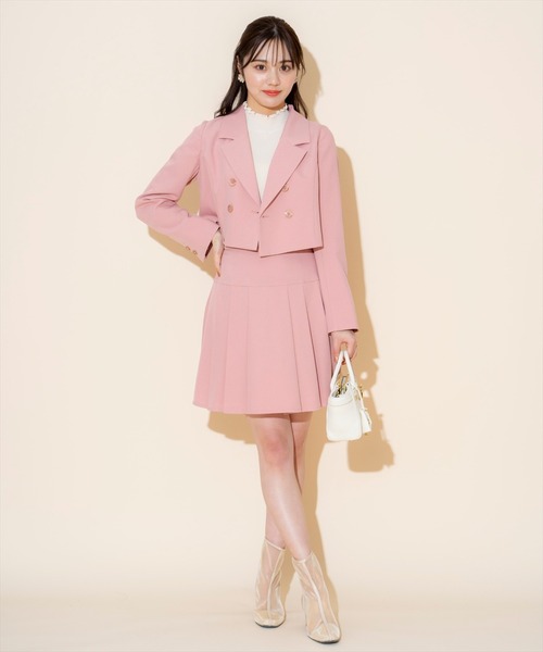 WILLSELECTION（ウィルセレクション）の「ダブルボタンショートジャケット（テーラードジャケット・レディース・ベージュ/ブラック/ブラック系その他/ピンク・FREE）」の21枚目の写真