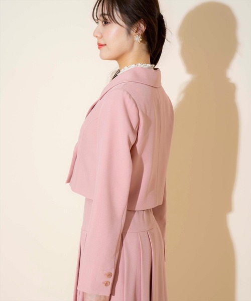 WILLSELECTION（ウィルセレクション）の「ダブルボタンショートジャケット（テーラードジャケット・レディース・ベージュ/ブラック/ブラック系その他/ピンク・FREE）」の7枚目の写真
