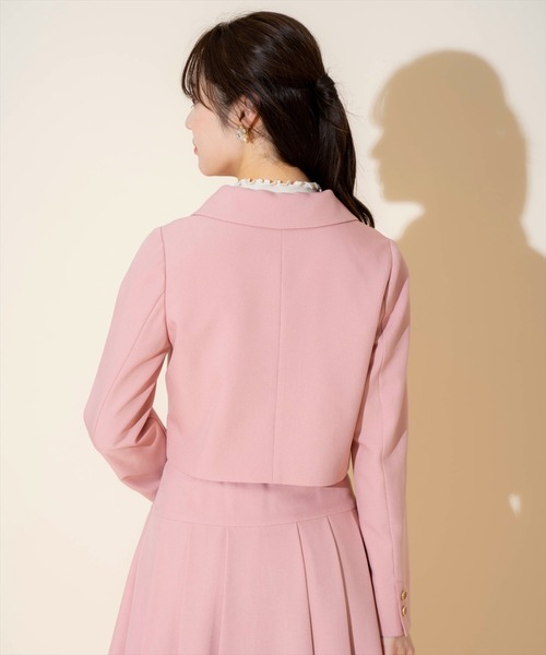 WILLSELECTION（ウィルセレクション）の「ダブルボタンショートジャケット（テーラードジャケット・レディース・ベージュ/ブラック/ブラック系その他/ピンク・FREE）」の14枚目の写真