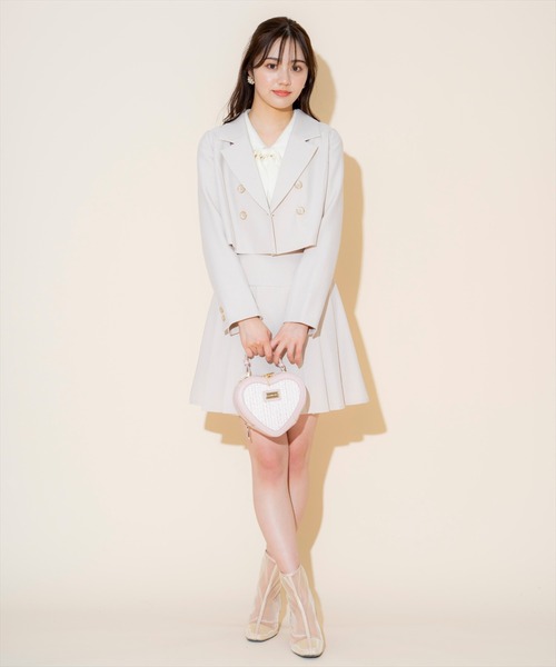 WILLSELECTION（ウィルセレクション）の「ダブルボタンショートジャケット（テーラードジャケット・レディース・ベージュ/ブラック/ブラック系その他/ピンク・FREE）」の16枚目の写真