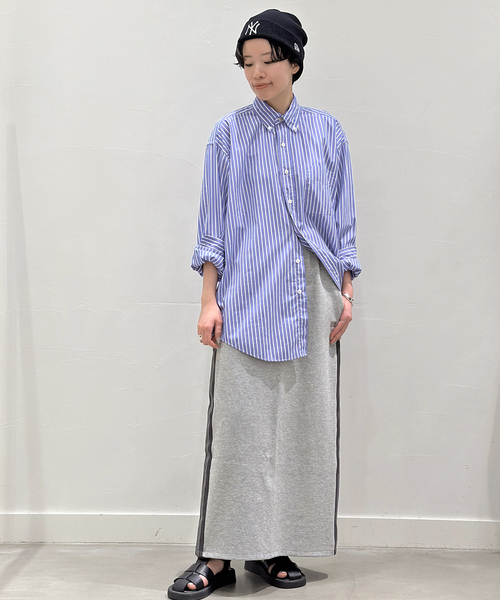 FREEMANS SPORTING CLUB（フリーマンズ スポーティング クラブ）の「【FREEMANS SPORTING CLUB】CHRYSTIE SHIRTS (Stripe)（シャツ/ブラウス・レディース・ブルー・FREE）」の7枚目の写真