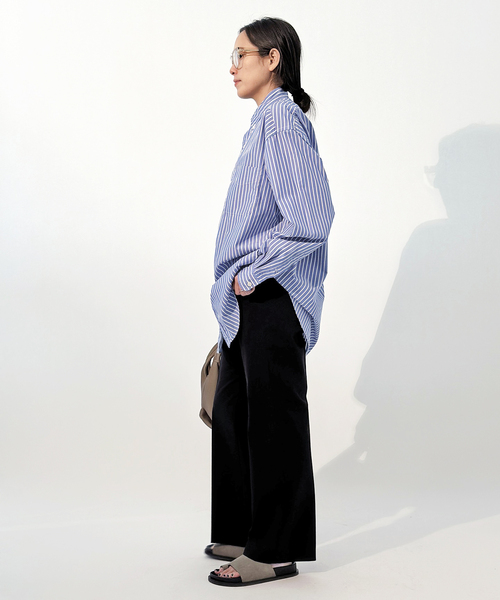 FREEMANS SPORTING CLUB（フリーマンズ スポーティング クラブ）の「【FREEMANS SPORTING CLUB】CHRYSTIE SHIRTS (Stripe)（シャツ/ブラウス・レディース・ブルー・FREE）」の13枚目の写真