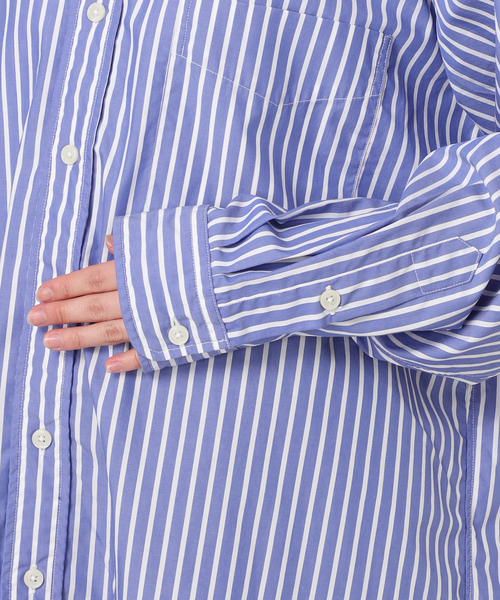 FREEMANS SPORTING CLUB（フリーマンズ スポーティング クラブ）の「【FREEMANS SPORTING CLUB】CHRYSTIE SHIRTS (Stripe)（シャツ/ブラウス・レディース・ブルー・FREE）」の21枚目の写真