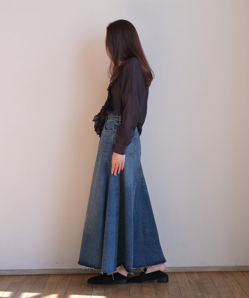 AKTE（アクテ）の「デニムマキシスカート（デニムスカート・レディース・ブルー/ライトブルー・1/2/2T）」の18枚目の写真