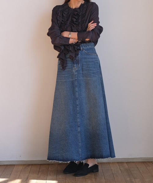 AKTE（アクテ）の「デニムマキシスカート（デニムスカート・レディース・ブルー/ライトブルー・1/2/2T）」の21枚目の写真