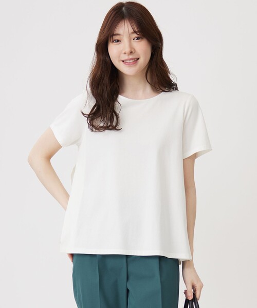 ANY SIS（エニィスィス）の「【UVケア】サイドプリーツ カットソー（Tシャツ/カットソー・レディース・ブラック系/ダルブルー系/ホワイト系・2）」の3枚目の写真