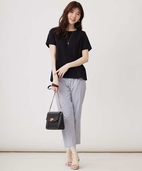 ANY SIS（エニィスィス）の「【UVケア】サイドプリーツ カットソー（Tシャツ/カットソー・レディース・ブラック系/ダルブルー系/ホワイト系・2）」の8枚目の写真