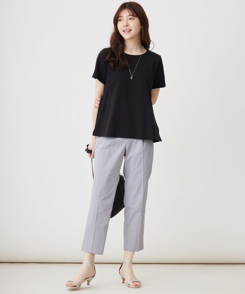 ANY SIS（エニィスィス）の「【UVケア】サイドプリーツ カットソー（Tシャツ/カットソー・レディース・ブラック系/ダルブルー系/ホワイト系・2）」の9枚目の写真