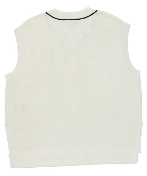 Pitta Re:)（ピッタリ）の「チルデンニットベスト（ベスト・レディース・オフホワイト/ネイビー・M/L）」の7枚目の写真
