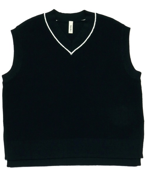 Pitta Re:)（ピッタリ）の「チルデンニットベスト（ベスト・レディース・オフホワイト/ネイビー・M/L）」の6枚目の写真