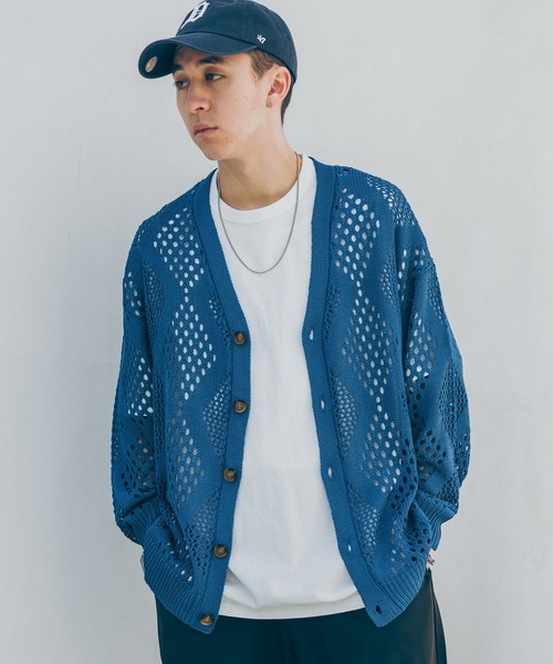 other - 23AW ミューラル Vネック ヘイジーニット カーディガン F ブルー /◆☆ other - 23AW ミューラル Vネック ヘイジーニット カーディガン