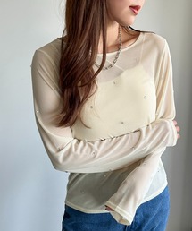 apres jour mignon | ビジューシアートップス【ZOZOTOWN限定アイテム】(Tシャツ/カットソー)