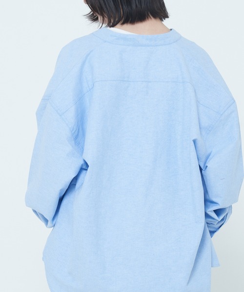 ROUGH TRADE(ラフトレード)の「オックス長袖バンドカラーシャツ(M1)(シャツ/ブラウス・メンズ・ホワイト/ブルー/ライトグリーン/その他1/その他2・MEDIUM/LARGE/X-LARGE)」の14枚目の写真