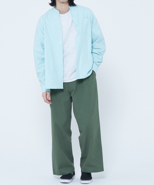 ROUGH TRADE(ラフトレード)の「オックス長袖バンドカラーシャツ(M1)(シャツ/ブラウス・メンズ・ホワイト/ブルー/ライトグリーン/その他1/その他2・MEDIUM/LARGE/X-LARGE)」の9枚目の写真