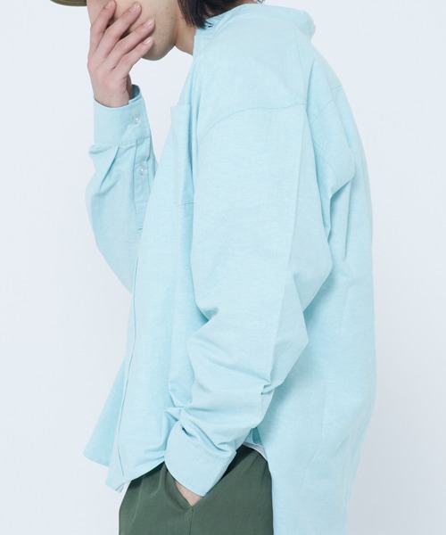 ROUGH TRADE(ラフトレード)の「オックス長袖バンドカラーシャツ(M1)(シャツ/ブラウス・メンズ・ホワイト/ブルー/ライトグリーン/その他1/その他2・MEDIUM/LARGE/X-LARGE)」の7枚目の写真