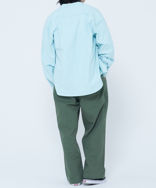 ROUGH TRADE(ラフトレード)の「オックス長袖バンドカラーシャツ(M1)(シャツ/ブラウス・メンズ・ホワイト/ブルー/ライトグリーン/その他1/その他2・MEDIUM/LARGE/X-LARGE)」の11枚目の写真