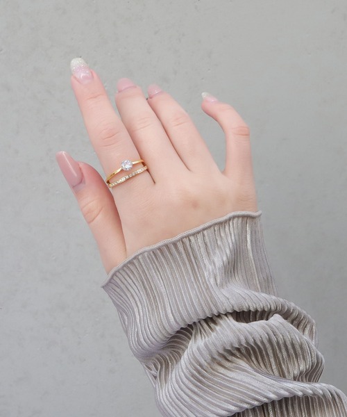 blackdia ocean(ブラックダイヤオーシャン)の「blackdia ocean カラットダブルラインリング(リング・レディース・シルバー/ゴールド/ピンクゴールド・16号/13号/11号/9号/18号)」の11枚目の写真