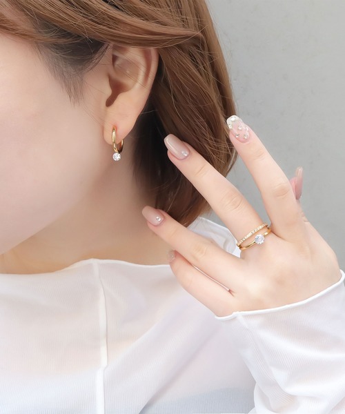 blackdia ocean(ブラックダイヤオーシャン)の「blackdia ocean カラットダブルラインリング(リング・レディース・シルバー/ゴールド/ピンクゴールド・16号/13号/11号/9号/18号)」の7枚目の写真