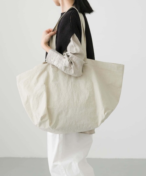 かぐれ(カグレ)の「ビッグトートバッグ(トートバッグ・レディース・ライトベージュ/イエロー/チャコールグレー・FREE)」の5枚目の写真