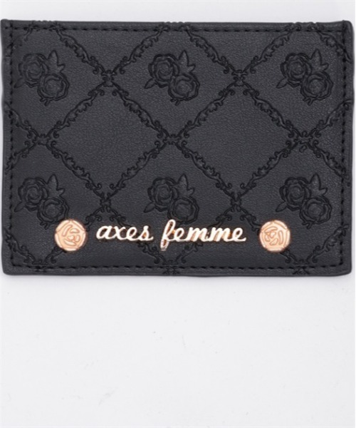 axes femme（アクシーズファム）の「ローズキルト型押しパスケース（パスケース・レディース・ピンク/ブラック・FREE）」の14枚目の写真