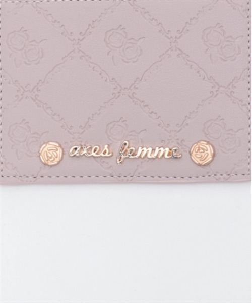 axes femme（アクシーズファム）の「ローズキルト型押しパスケース（パスケース・レディース・ピンク/ブラック・FREE）」の9枚目の写真
