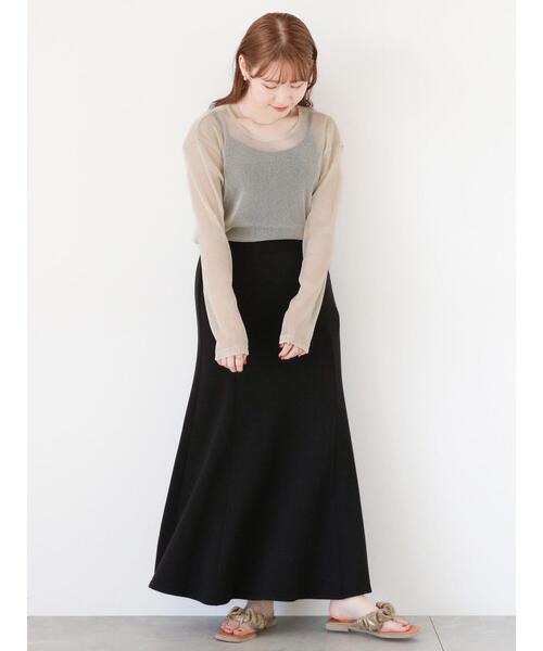 ehka sopo（エヘカソポ）の「ラメシアーカットソー（Tシャツ/カットソー・レディース・グリーン/キナリ/グレー・F）」の9枚目の写真