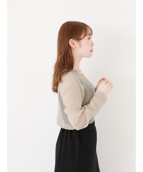 ehka sopo（エヘカソポ）の「ラメシアーカットソー（Tシャツ/カットソー・レディース・グリーン/キナリ/グレー・F）」の21枚目の写真