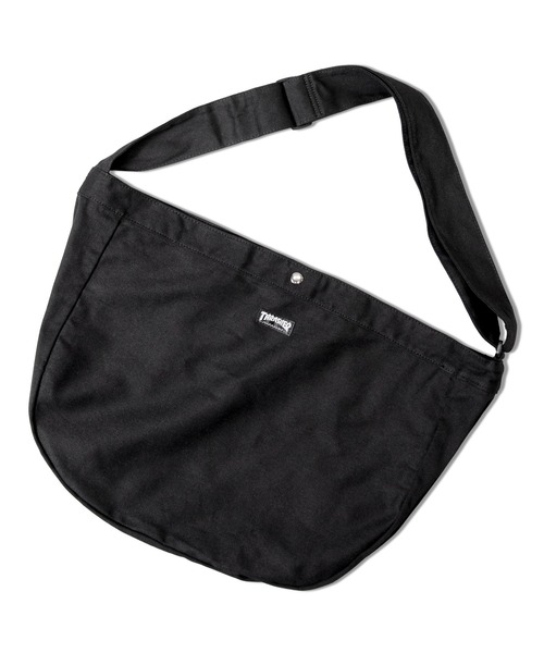 THRASHER(スラッシャー)の「THRASHER NEWSPAPER BAG MA(ショルダーバッグ・メンズ・ブラック/アイボリー・FREE)」の6枚目の写真