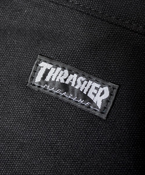 THRASHER(スラッシャー)の「THRASHER NEWSPAPER BAG MA(ショルダーバッグ・メンズ・ブラック/アイボリー・FREE)」の4枚目の写真