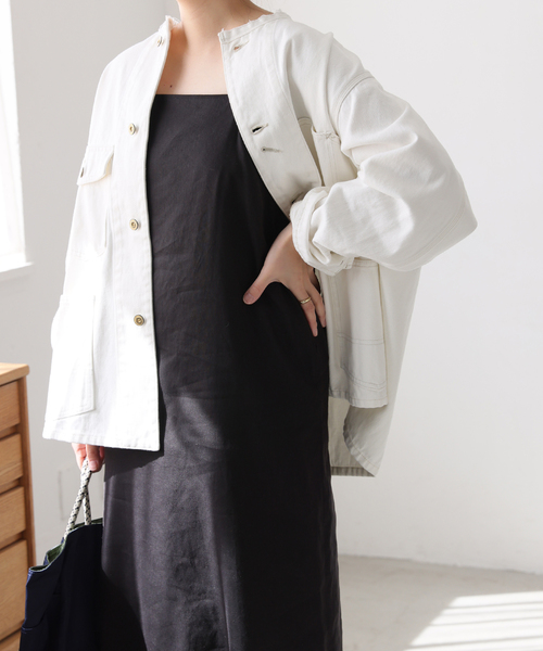 JOURNAL STANDARD（ジャーナルスタンダード）の「ストレートキャミソールワンピース（ワンピース・レディース・ブラック系その他/ブラック・FREE）」の22枚目の写真