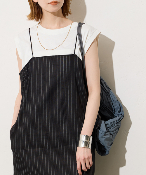 JOURNAL STANDARD（ジャーナルスタンダード）の「ストレートキャミソールワンピース（ワンピース・レディース・ブラック系その他/ブラック・FREE）」の17枚目の写真