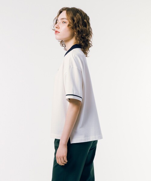 LACOSTE(ラコステ)の「ヘビーウェイト鹿の子 ボクシーシルエットクレリックポロシャツ(ポロシャツ・レディース・ダークグリーン/ホワイト/ネイビー・34/36/38/40)」の15枚目の写真