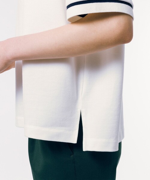 LACOSTE(ラコステ)の「ヘビーウェイト鹿の子 ボクシーシルエットクレリックポロシャツ(ポロシャツ・レディース・ダークグリーン/ホワイト/ネイビー・34/36/38/40)」の16枚目の写真