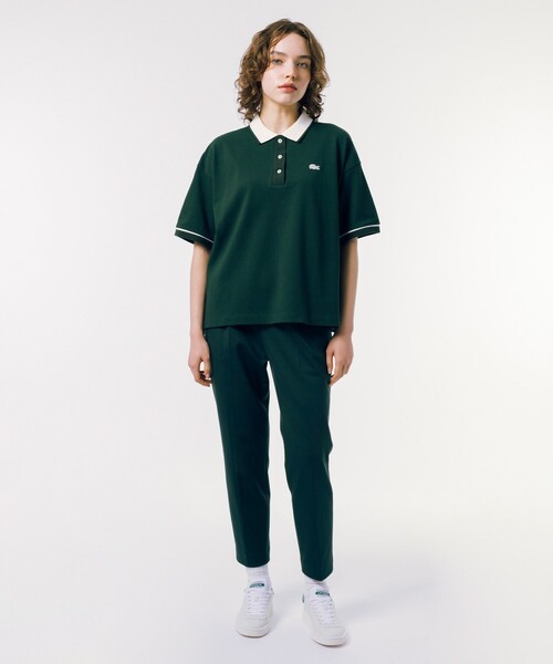 ラコステ　ボクシーシルエットクレリックポロシャツ ボクシーシルエットクレリックポロシャツ PF003J - ラコステ