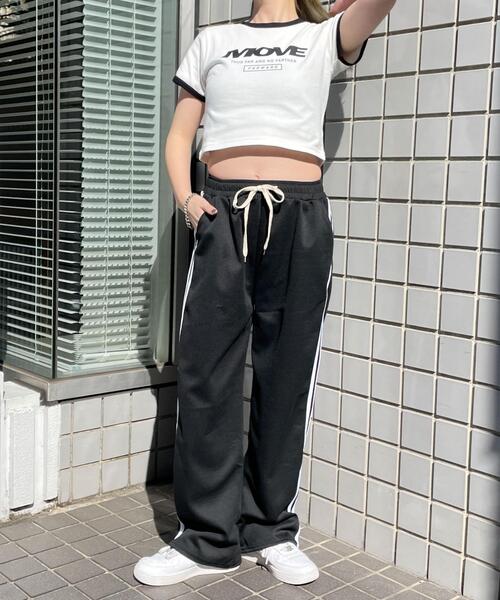 WOND（ウォンド）の「サイドラインスウェットパンツ（スウェットパンツ・レディース・ホワイト/ブラック・FREE）」の17枚目の写真