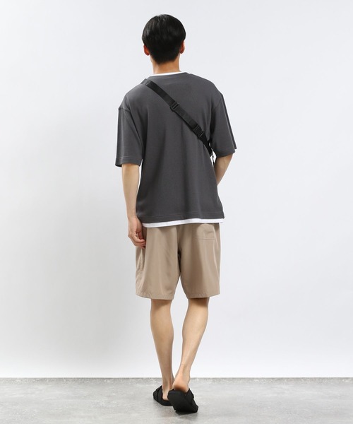 GLOBAL WORK Smile Seed Store（グローバルワーク スマイルシードストア）の「速乾ワッフルレイヤードTシャツ半袖/991903（Tシャツ/カットソー・メンズ・ダークカーキ/グレイッシュベージュ/アイボリー/ダークグレー・LARGE/MEDIUM/SMALL/X-LARGE）」の13枚目の写真