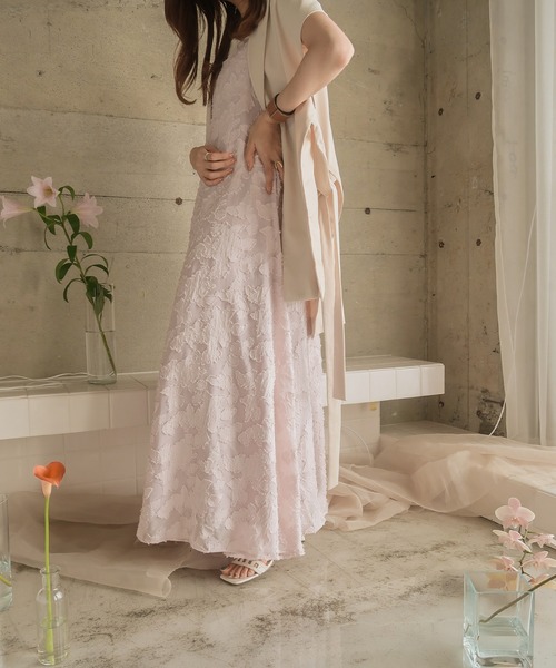 mideal(マイディール)の「jacquard flare cami onepiece / ジャガードフレアキャミワンピース(ワンピース・レディース・ピンク系その他/オフホワイト・FREE)」の11枚目の写真
