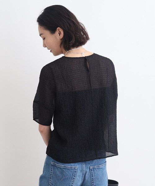 INDIVI - 【美品】22ss INDIVI ブラウス　パフスリーブ　L〜XL 黒 美品】22ss INDIVI ブラウス パフスリーブ L〜XL 黒 - メルカリ