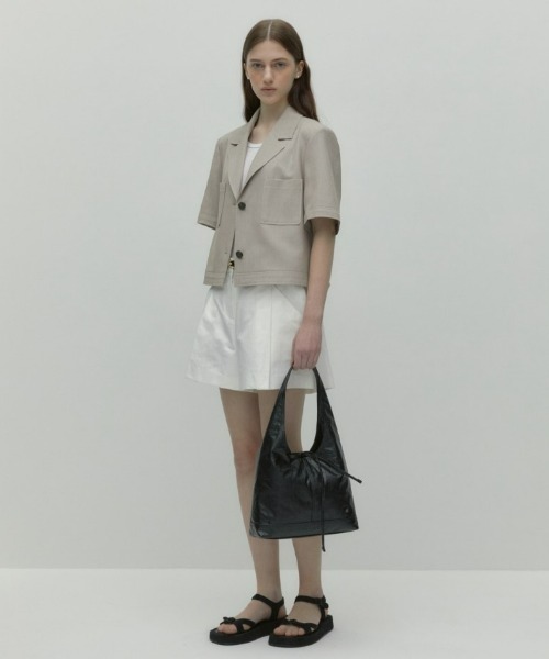 depound(デパウンド)の「pino bag (hobo) M(ショルダーバッグ・レディース・ブラック/アイボリー・FREE)」の4枚目の写真