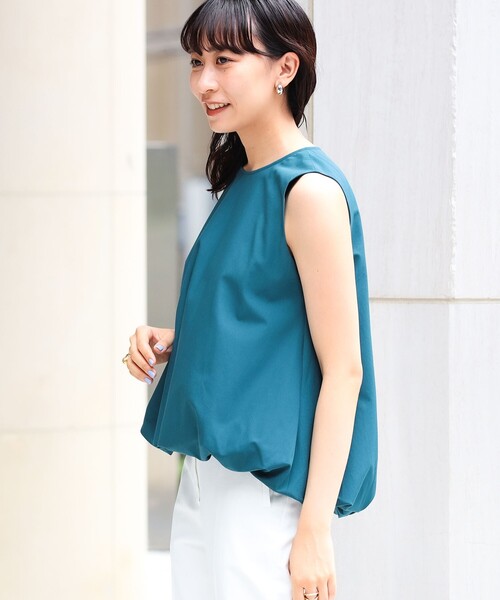 Demi-Luxe BEAMS ドビー ビブ付シャツ　シャツ　グリーン　長袖 Demi-Luxe BEAMS（デミルクス ビームス）の「Demi-Luxe BEAMS